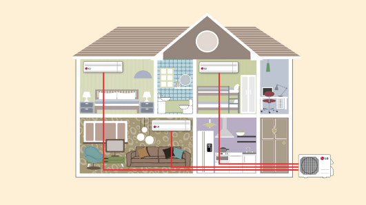 diagram of mini split lineset installation